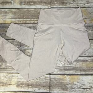 Offline Aerie The Hugger Hi-Rise Nude Beige Neutral Active Leggings Womens Sz S